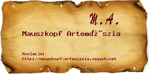 Mauszkopf Artemíszia névjegykártya